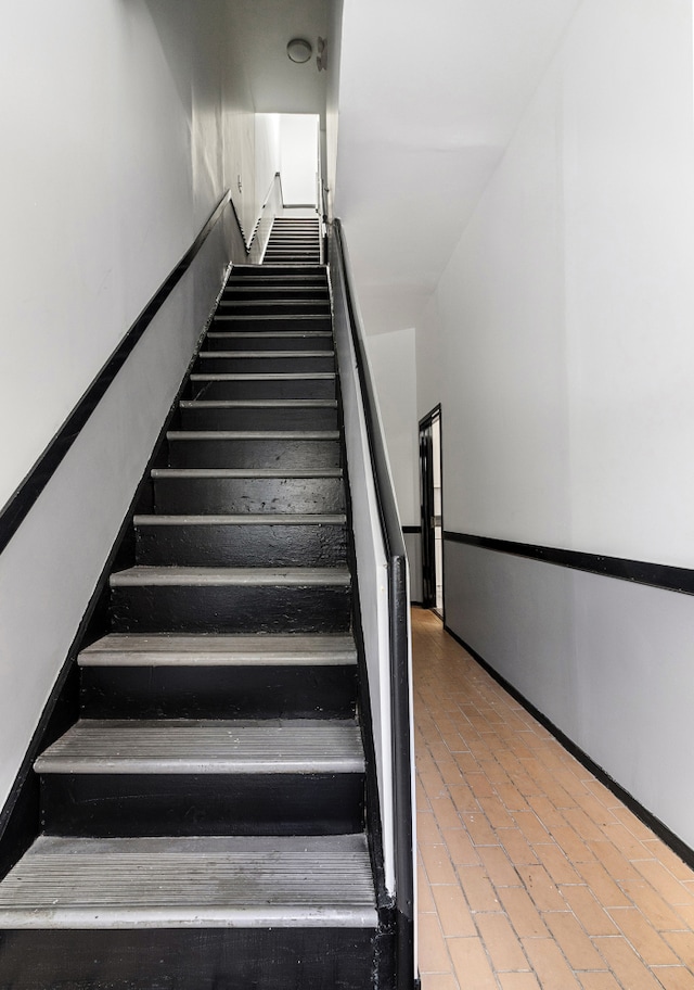 867 Riverside Dr, New York City, NY 10032 - stairs with brick flooring
