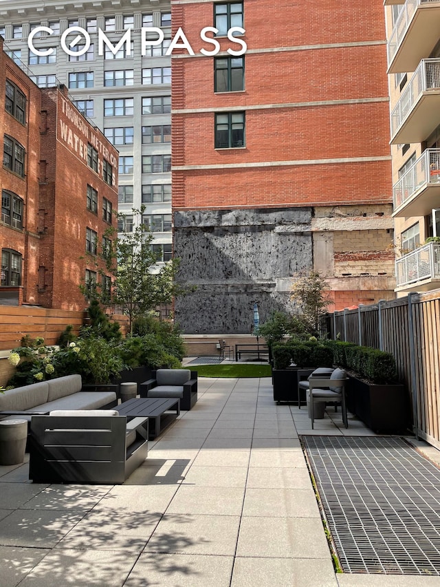 view of community featuring outdoor lounge area