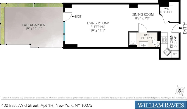 400 E 77th St Unit 1-H, New York City, NY 10075 - view of property floor plan