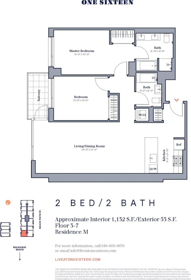 133 Bch 116th St Unit 3M, New York City, NY 11694 - floor plan
