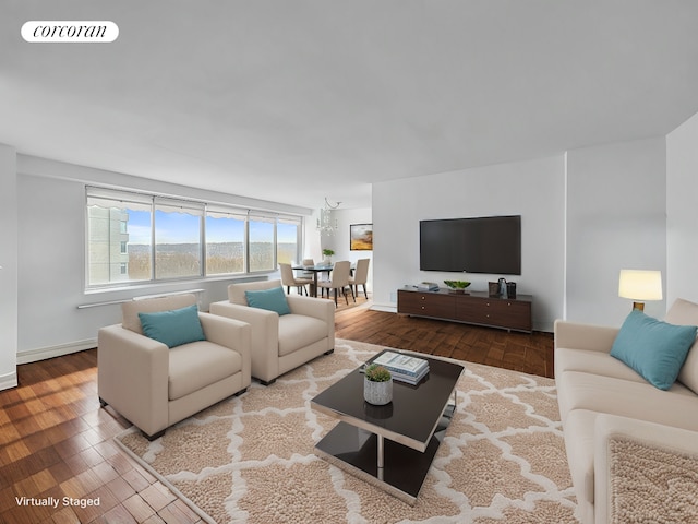 3333 Henry Hudson Pkwy Unit 8L, New York City, NY 10463 - living room with wood finished floors