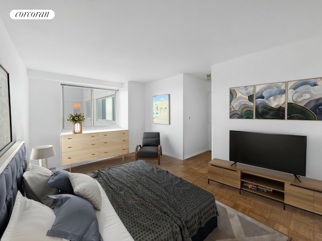 3333 Henry Hudson Pkwy Unit 8L, New York City, NY 10463 - bedroom featuring baseboards