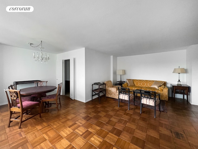 3333 Henry Hudson Pkwy Unit 8L, New York City, NY 10463 - dining area featuring a chandelier and baseboards
