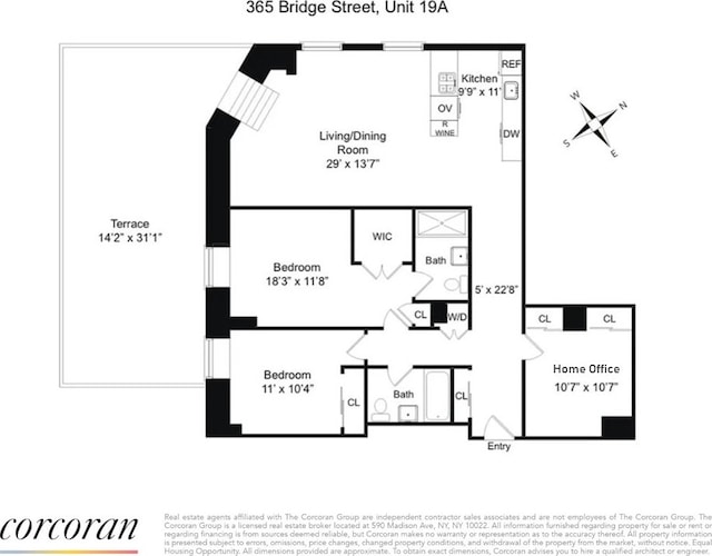 365 Bridge St Unit 19A, New York City, NY 11201 - home floor plan