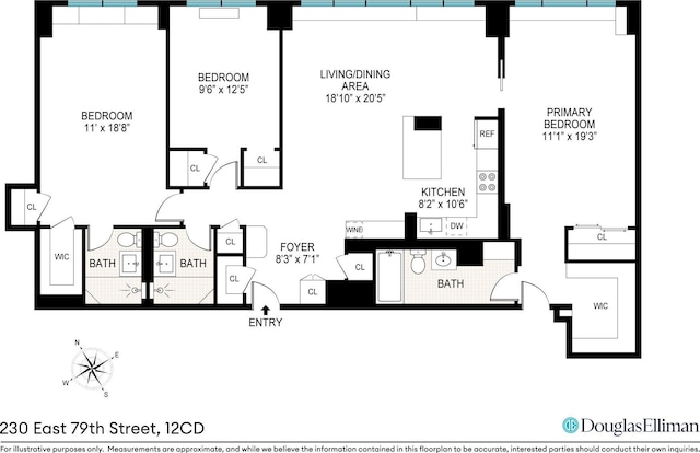 230 E 79th St Unit 12Cd, New York City, NY 10021 - home floor plan