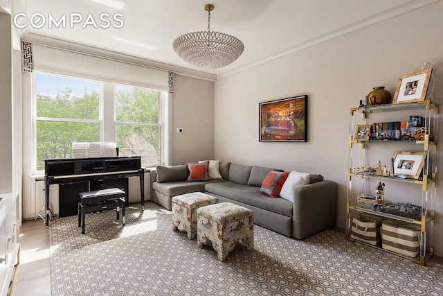 100 W 80th St Unit 5B, New York City, NY 10024 - living area with ornamental molding