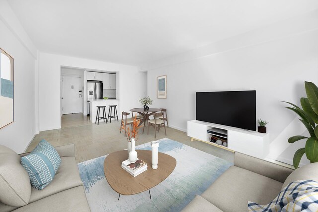 living room with baseboards