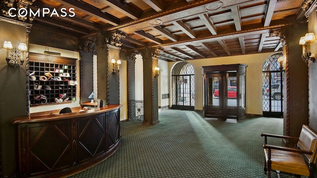70 Remsen St Unit 4J, New York City, NY 11201 - reception featuring decorative columns
