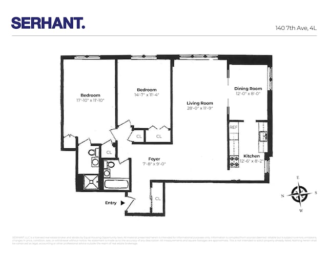 140 7th Ave Unit 4L, New York City, NY 10011 - view of home floor plan