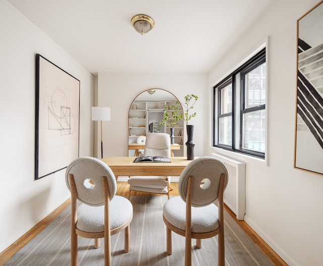 140 7th Ave Unit 4L, New York City, NY 10011 - office featuring wood finished floors and baseboards