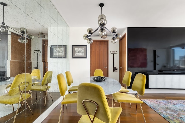 111 W 67th St Unit 34C, New York City, NY 10023 - dining room with wood finished floors and a chandelier