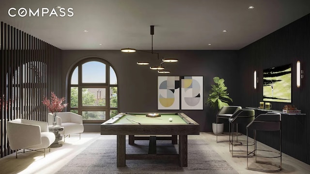 229 9th St Unit 601, New York City, NY 11215 - recreation room featuring pool table and recessed lighting