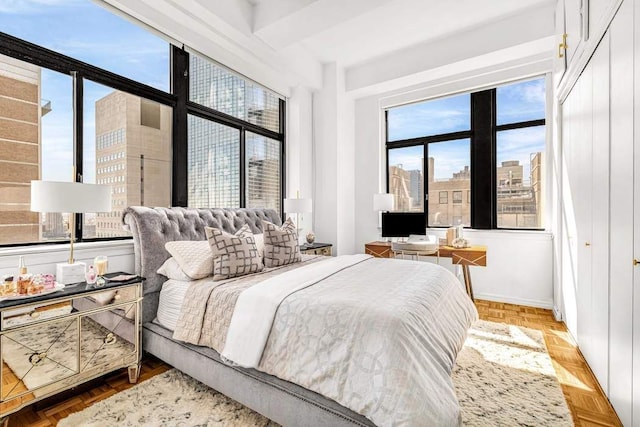 310 E 46th St Unit 19M, New York City, NY 10017 - bedroom with baseboards