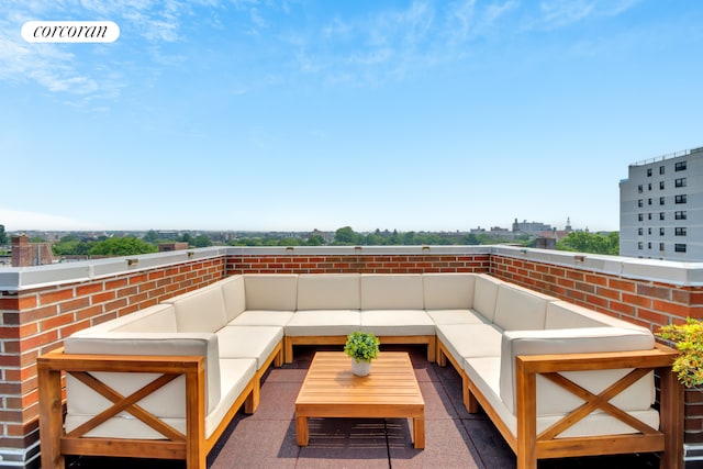 view of patio with visible vents and an outdoor hangout area