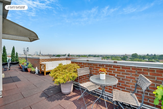 view of patio / terrace featuring visible vents