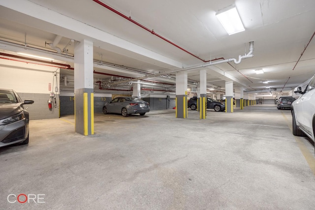 37-31 73rd St Unit 3P, New York City, NY 11372 - parking deck with concrete block wall