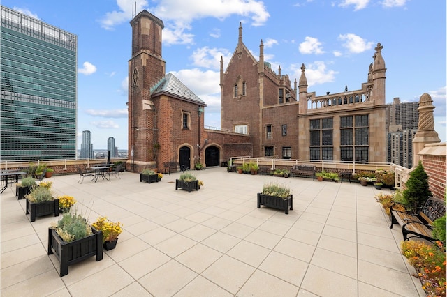 exterior space with a city view