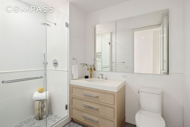 15 W 96th St Unit 11, New York City, NY 10025 - full bath with toilet, a stall shower, and vanity