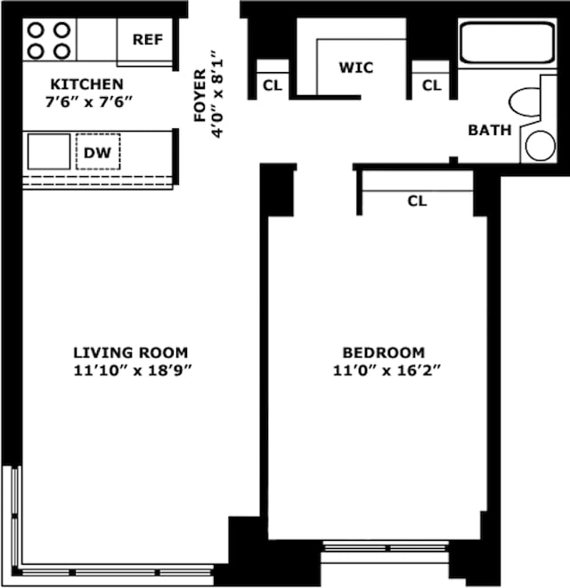 350 W 50th St Unit 8D, New York City, NY 10019 - property floor plan