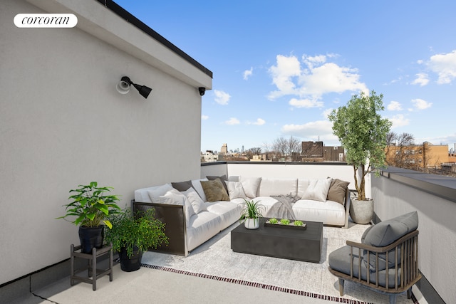 view of patio featuring an outdoor hangout area