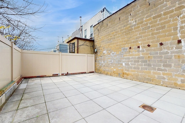view of patio featuring a fenced backyard