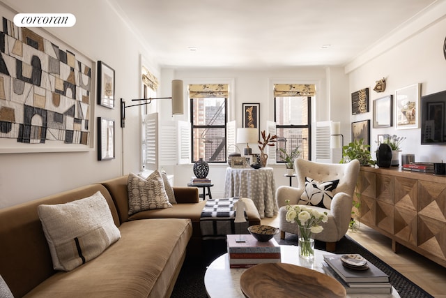 living room with visible vents