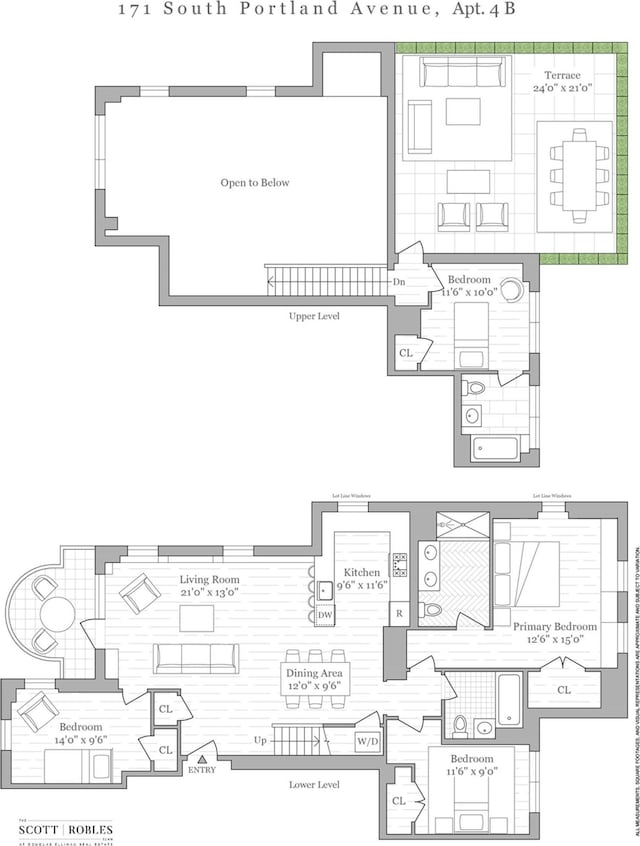 171 S Portland Ave Unit 4B, New York City, NY 11217 - view of floor plan / room layout