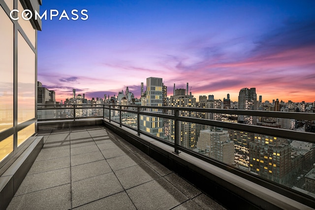 450 E 83rd St Unit Ph1B, New York City, NY 10028 - balcony at dusk with a view of city