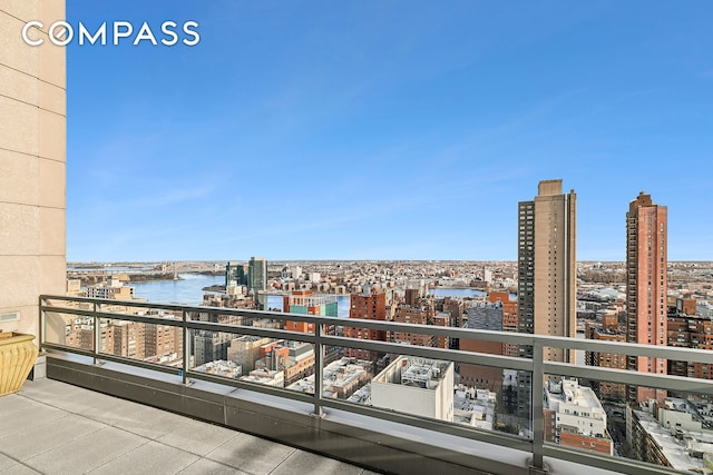 450 E 83rd St Unit Ph1B, New York City, NY 10028 - balcony featuring a water view and a view of city