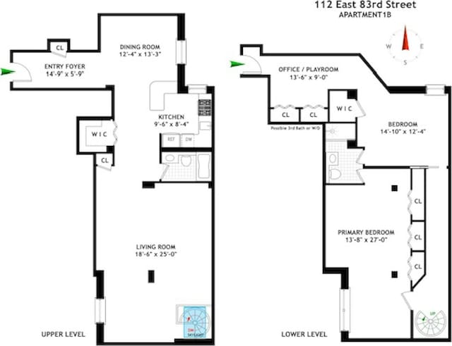 112 E 83rd St Unit 1B, New York City, NY 10028 - view of property floor plan