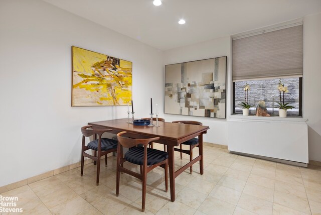 112 E 83rd St Unit 1B, New York City, NY 10028 - dining area with recessed lighting and baseboards
