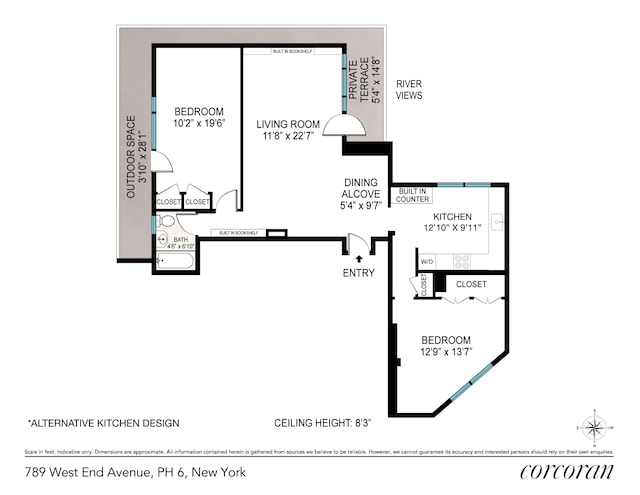 789 W End Ave Unit Ph6, New York City, NY 10025 - property floor plan