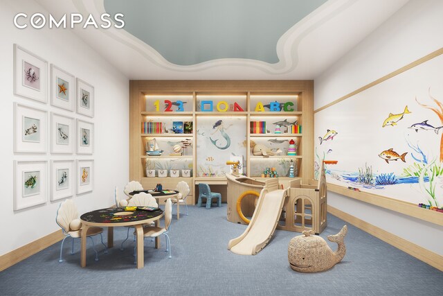201 E 23rd St Unit 10D, New York City, NY 10010 - playroom featuring carpet flooring