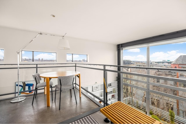 balcony with a view of city
