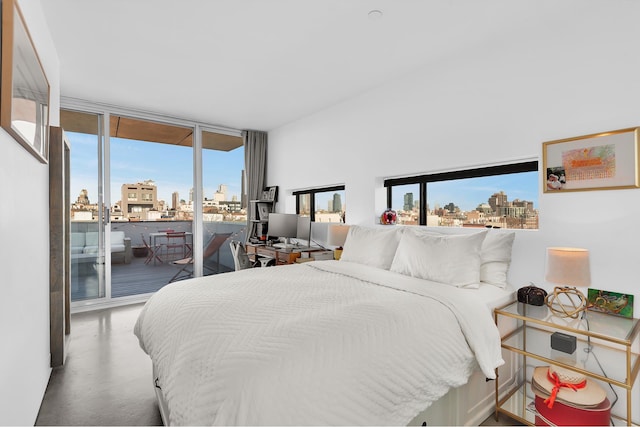bedroom with access to exterior
