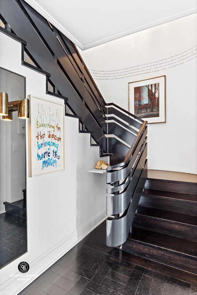 170 E End Ave Unit 8/9E, New York City, NY 10128 - staircase featuring baseboards