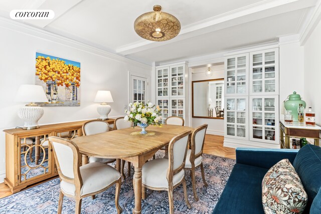 220 W 93rd St Unit 6A, New York City, NY 10025 - dining area featuring crown molding