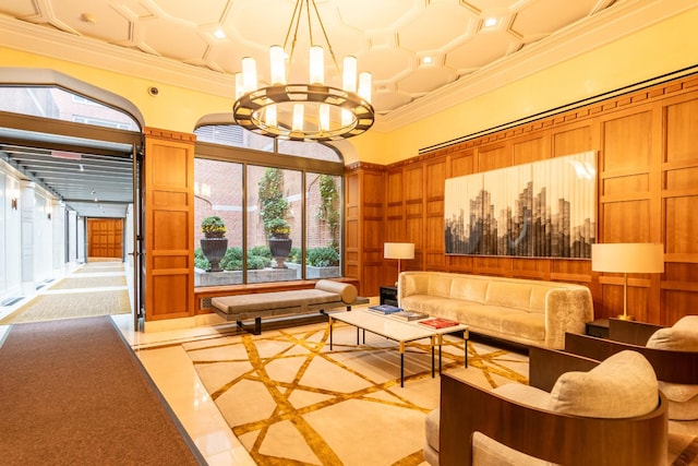 205 E 85th St Unit 7-B, New York City, NY 10028 - community lobby featuring crown molding