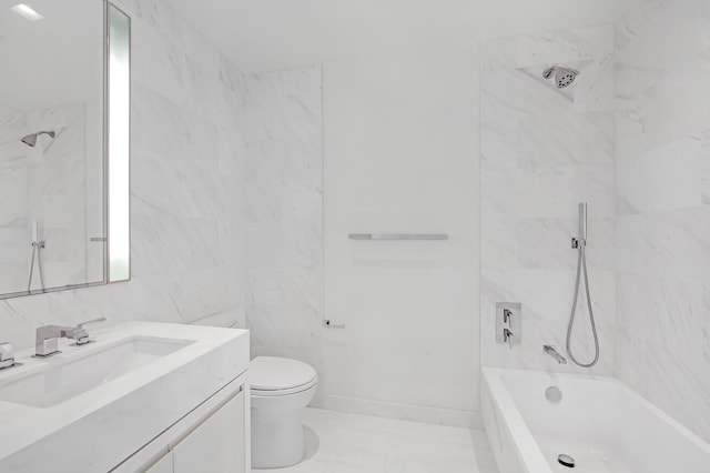 269 W 87th St Unit 14-A, New York City, NY 10024 - bathroom featuring vanity, toilet, and tub / shower combination