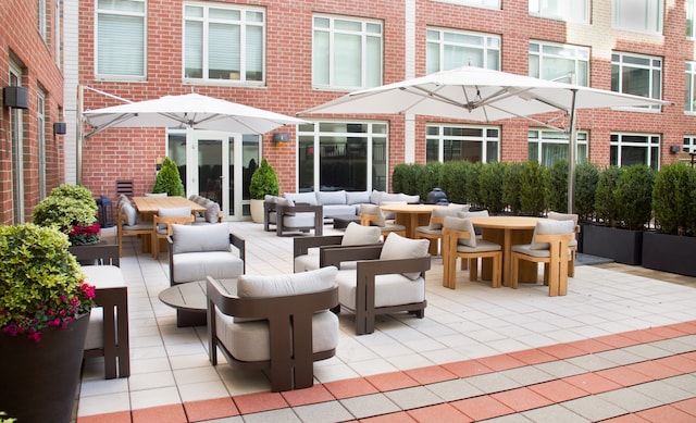 205 E 85th St Unit 8K, New York City, NY 10028 - view of patio with an outdoor living space and outdoor dining space