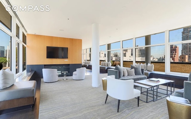 200 E 66th St Unit A407, New York City, NY 10065 - living room with a view of city