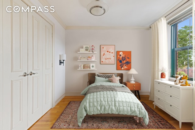 1139 Prospect Ave Unit 4G, New York City, NY 11218 - bedroom with crown molding and light wood-type flooring
