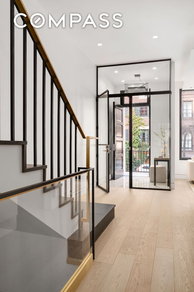 54 E 80th St, New York City, NY 10075 - community lobby featuring stairway and recessed lighting