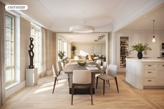 16 5th Ave Unit 6, New York City, NY 10011 - dining area featuring visible vents and light wood-type flooring