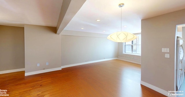 2244 Bronx Park E Unit 1B, New York City, NY 10467 - unfurnished dining area featuring baseboards, wood finished floors, and recessed lighting