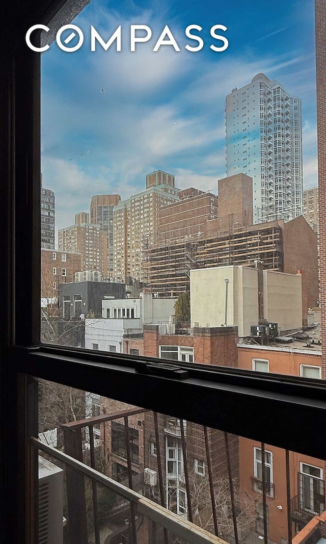 exterior space with a view of city