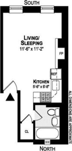 352 W 12th St Unit 5D, New York City, NY 10014 - home floor plan