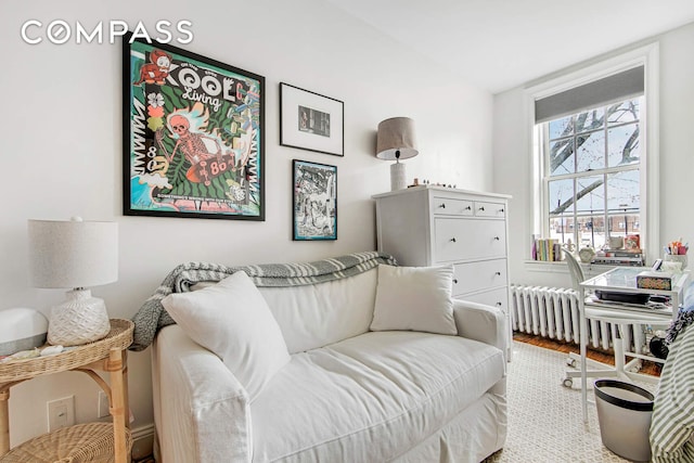 352 W 12th St Unit 5D, New York City, NY 10014 - living area featuring wood finished floors