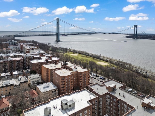 9437 Shore Rd Unit A1, New York City, NY 11209 - aerial view of a notable bridge and a nearby body of water