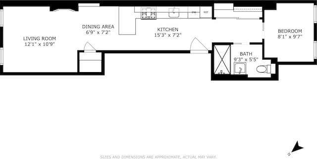 334 E 5th St Unit 3E, New York City, NY 10003 - floor plan / room layout